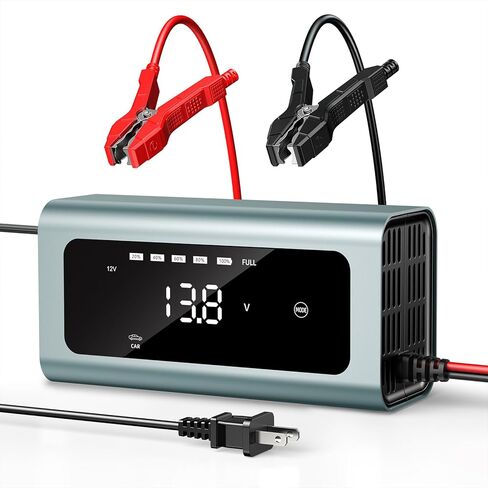 شاحن بطارية السيارة، شاحن بطارية 12 فولت 6 أمبير مع تعويض درجة الحرارة لإزالة الكبريت للسيارة والشاحنات والدراجات النارية وجزازة العشب وبطارية حمض الرصاص البحرية in Kuwait