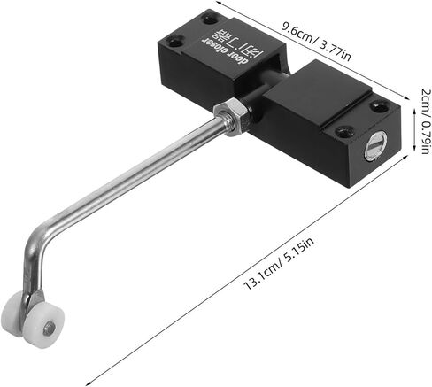 Automatic Door Closer 2pcs Dual Spring Aluminum Alloy Square Sliding Pulley Adjustable Self-Closing Door Closer for Home and Commercial Use in Kuwait