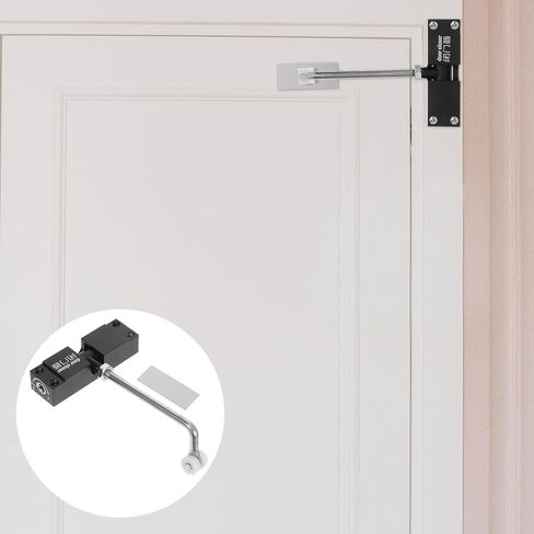 Automatic Door Closer 2pcs Dual Spring Aluminum Alloy Square Sliding Pulley Adjustable Self-Closing Door Closer for Home and Commercial Use in Kuwait