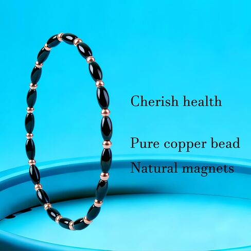 خلخال مغناطيسي نحاسي للنساء خلخال مغناطيسي نحاسي للعلاج المغناطيسي خلخال عيد ميلاد، هدية الذكرى السنوية، سوار الكاحل المغناطيسي للتصريف اللمفاوي، Pulsera De Cobre Para Mujer للآباء عبوة واحدة in Kuwait