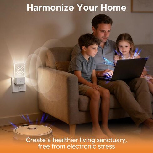 EMF Harmonizer – Whole House EMF Protection up to 2000 Sq Ft, Bio-Resonance Technology, Plug-in EMF Neutralizer for Home & Travel in Saudi Arabia