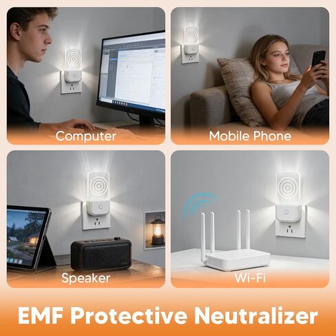 EMF Harmonizer – Whole House EMF Protection up to 2000 Sq Ft, Bio-Resonance Technology, Plug-in EMF Neutralizer for Home & Travel in Saudi Arabia