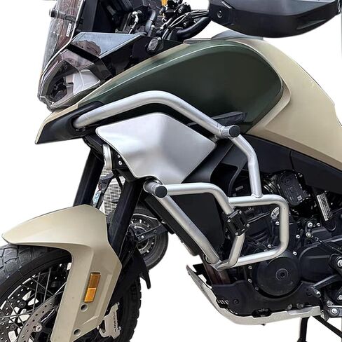 دراجة نارية CF MOTO 800MT محرك الطريق السريع حارس حارس الحارس القضبان الصدمات Stunt حامي القفص المضاد للهدوء نوبات ل CFMOTO 800 MT إكسسوارات الأجزاء المعدلة 2021 2022 2023 2024 2025 (SILVER) in Kuwait