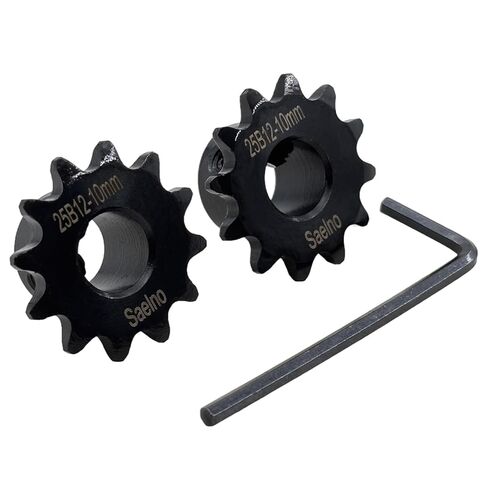 2PCS #25 Roller Chain Sprocket Type B 10mm Bore 12 Tooth, Hardened Antirust 1045 Steel Drive Sprockets 25B12-10mm in Saudi Arabia
