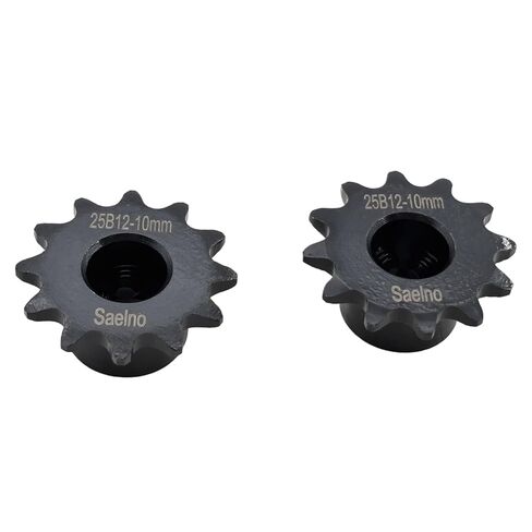 2PCS #25 Roller Chain Sprocket Type B 10mm Bore 12 Tooth, Hardened Antirust 1045 Steel Drive Sprockets 25B12-10mm in Saudi Arabia