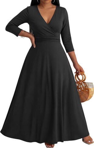 فستان Clocor Maxi للنساء الصيفي الطويل لبس خط رسمي v in Kuwait