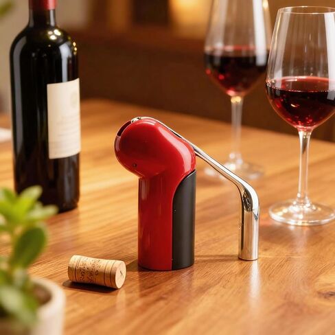 Vertical Corkscrew Wine Opener - One-Pull Smooth extraction with Foil Cutter Instant Lever Corkscrew in Saudi Arabia