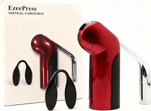 Vertical Corkscrew Wine Opener - One-Pull Smooth extraction with Foil Cutter Instant Lever Corkscrew in Saudi Arabia