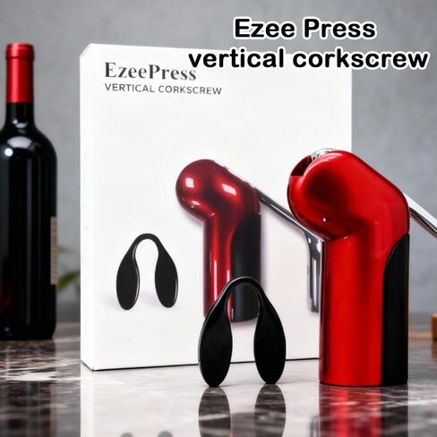 Vertical Corkscrew Wine Opener - One-Pull Smooth extraction with Foil Cutter Instant Lever Corkscrew in Saudi Arabia