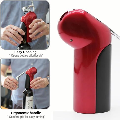 Vertical Corkscrew Wine Opener - One-Pull Smooth extraction with Foil Cutter Instant Lever Corkscrew in Saudi Arabia