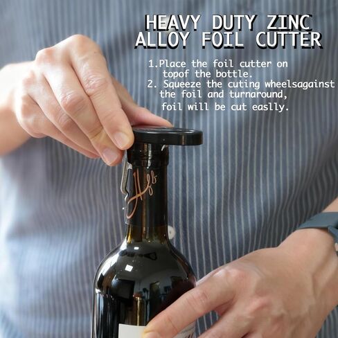Vertical Corkscrew Wine Opener - One-Pull Smooth extraction with Foil Cutter Instant Lever Corkscrew in Saudi Arabia