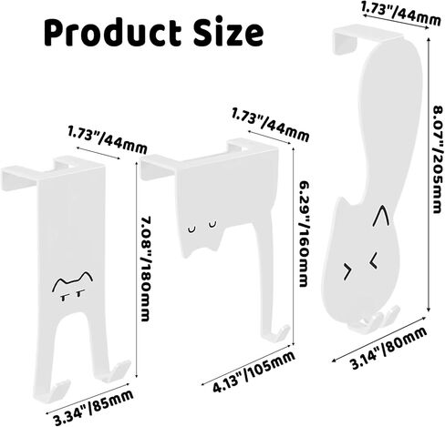 Over The Door Hooks Hanger,Door Hooks for Hanging,Over The Door Towel Racks for Bathroom Door(3PCS) in Kuwait