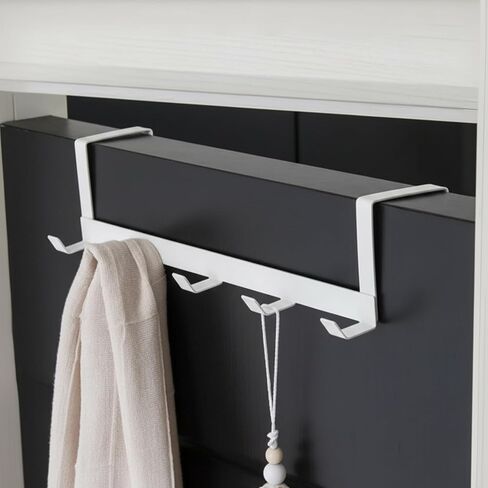 Over The Door Hooks Door Hanger - 5 Hook Towel Rack for Bathrooms, Closets, and Kitchens Black in Saudi Arabia