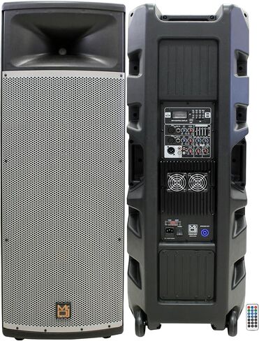Mr Dj PRO215BT PA DJ Powered Speaker Professional PRO PA DJ Dual 15" 3-Way Full-Range Powered/Active DJ PA Multipurpose Live Sound Loudspeaker in Saudi Arabia