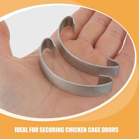 20pcs Steel Chicken Cage Door Latches 45mm Wire Tension Spring Hooks Poultry Breeding Cage Lock Accessories for Chicken Coop in Saudi Arabia