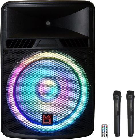 18" PA DJ 4000 Watts Max Power Active Speaker Built-in Battery/Bluetooth/Amplifier/SD/USB/FM Radio in Kuwait