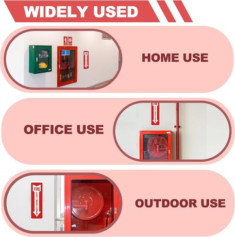 Fire Extinguisher Stickers 4x12 Inch, 5PCS Fire Extinguisher Signs, Fire Extinguisher Sign for with Arrow, for Home, Office, Business - Fits Various wall surfaces in Saudi Arabia