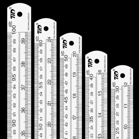 Metal Straight Edge Ruler Double Side (Inch,Centimeters) Stainless Steel Ruler Woodworking Drawing Measuring Tools Metal Straight Edge Ruler for Baking/Cutting in Saudi Arabia