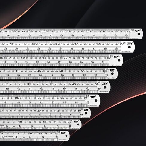 Metal Straight Edge Ruler Double Side (Inch,Centimeters) Stainless Steel Ruler Woodworking Drawing Measuring Tools Metal Straight Edge Ruler for Baking/Cutting in Saudi Arabia