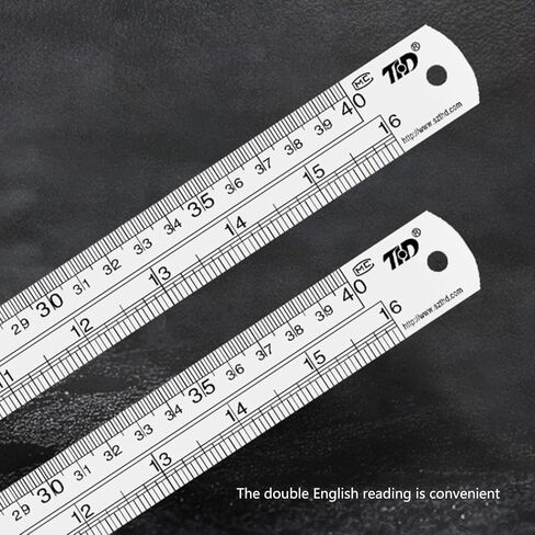 Metal Straight Edge Ruler Double Side (Inch,Centimeters) Stainless Steel Ruler Woodworking Drawing Measuring Tools Metal Straight Edge Ruler for Baking/Cutting in Saudi Arabia