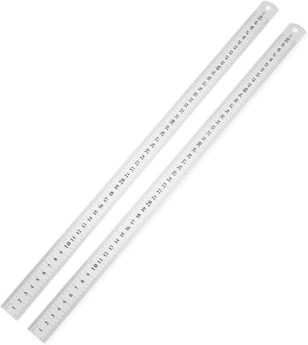 أداة قياس مترية، مسطرة فولاذية من الفولاذ المقاوم للصدأ مستقيمة مزدوجة الجوانب أداة قياس دقيقة متري 50 سم رسم يدوي بمقياس سنتيمتر بوصة in Kuwait