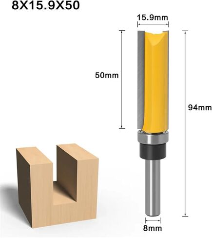 8mm Shank Alloy Straight Edge Milling Cutter Computer Engraving Machine Slotting Tool 1/3Pcs(8x15.9x50mm) in Kuwait