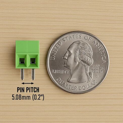ANGSTROM 20pcs 2-Pin 5.08mm Pitch PCB Screw Terminal Block, 300V 10A in Kuwait