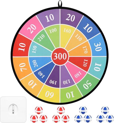 Accmor 29" Large Dart Board for Kids, Kids Dart Board with Sticky Balls, Backyard Outdoor Games Birthday Gifts for 3 4 5 6 7 8 9 10 11 12 Year Old Boys Girls in Kuwait