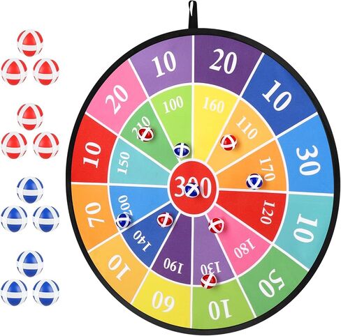 Accmor 29" Large Dart Board for Kids, Kids Dart Board with Sticky Balls, Backyard Outdoor Games Birthday Gifts for 3 4 5 6 7 8 9 10 11 12 Year Old Boys Girls in Kuwait