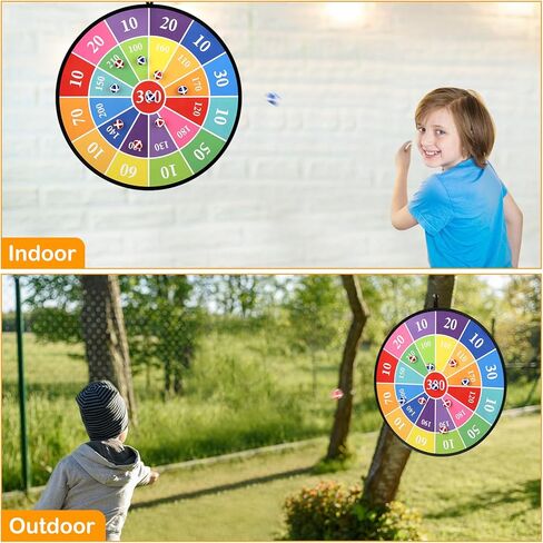 Accmor 29" Large Dart Board for Kids, Kids Dart Board with Sticky Balls, Backyard Outdoor Games Birthday Gifts for 3 4 5 6 7 8 9 10 11 12 Year Old Boys Girls in Kuwait