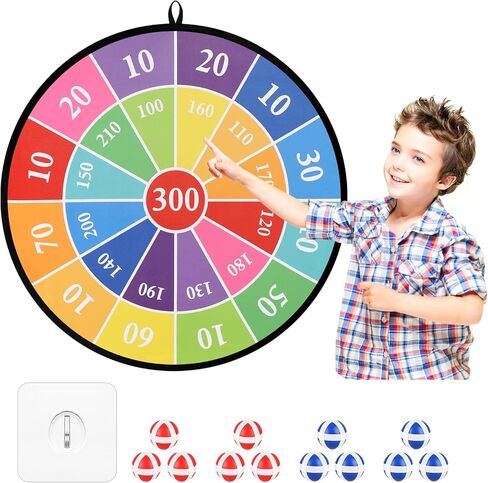 Accmor 29" Large Dart Board for Kids, Kids Dart Board with Sticky Balls, Backyard Outdoor Games Birthday Gifts for 3 4 5 6 7 8 9 10 11 12 Year Old Boys Girls in Kuwait
