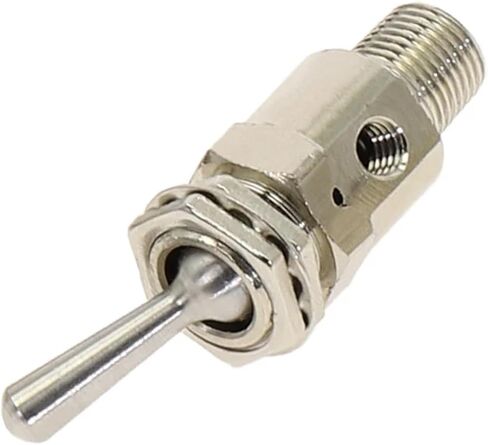TAC2-3V Air Pneumatic Mechanical Valve, Exhaust valve 2 Position 3 Way M5 Female 1/8 Male Thread Toggles Switch, 1pc in Kuwait