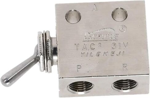 TAC2-31V 1/8" DN6 pneumatic valve, Threaded 2 Position 3 Way Air Pneumatic Knob Control ON OFF Toggle Valve, 1pc in Kuwait