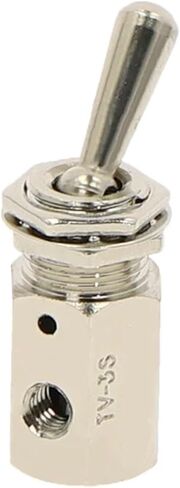 TV-3S Metal Toggles Switch, 5mm Thread 2 Position 3 Way Mechanical Air Pneumatic Valve, 1pc in Kuwait