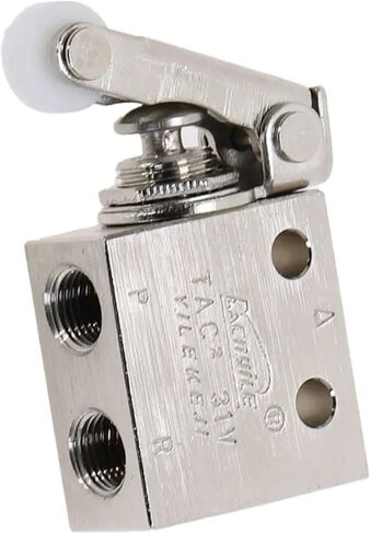 TAC2-31P Pneumatic Switch Valve, 1/8" BSP Threaded Air 2 Position 3 Way Roller Lever Mechanical, 1pc in Saudi Arabia