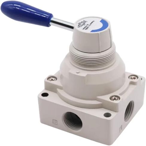 4HV210-06 صمام هوائي، رافعة دوارة صمام يدوي للتحكم في تدفق الهواء 0 ~ 1.0mpa 0‑145Psi 2 موضع 4 اتجاهات، 1 قطعة in Kuwait