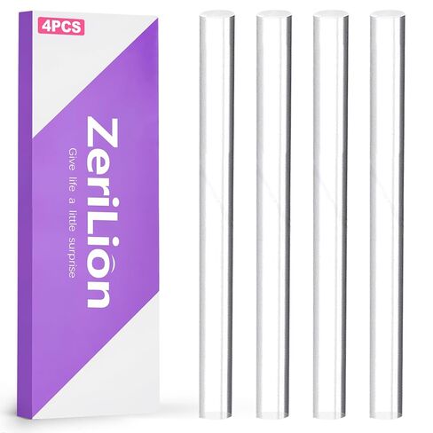 4 Clear Acrylic Rods 6.3 x 0.5 Inch - Acrylic Sticks Plastic Dowels Glass Stirring Rods for DIY Crafts, Plant Stakes, Stirring, Art, School, Home in Saudi Arabia