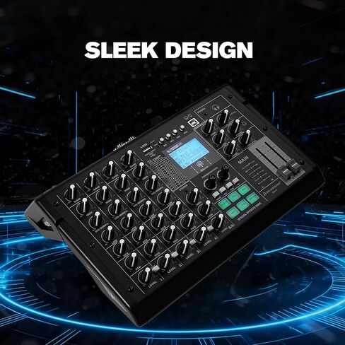 جهاز مزج الصوت الاحترافي - تأثير بطاقة الصوت، واجهة صوتية ذات 6 قنوات، بث صوتي، بث مباشر، تسجيل صوتي، مجموعات دي جي، مقاطع فيديو يوتيوب، ليالي كاريوكي، متوافق مع الميكروفون/الكمبيوتر - DA-6 in Kuwait