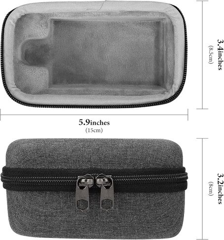 حقيبة حمل ميكروفون Geekria for Creators متوافقة مع حقيبة شحن DJI Mic Mini، حقيبة سفر ذات هيكل صلب للميكروفون، حقيبة سفر محمولة مع تخزين الكابل (رمادي) in Kuwait