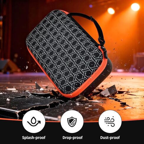 casmilee Wireless Microphone Case Compatible with JBL Wireless Two Microphone System & PartyBox Wireless Mic, Handheld Dual Mic Travel Bag for Singing or Karaoke for Receivers (Box Only) (Black) in Saudi Arabia