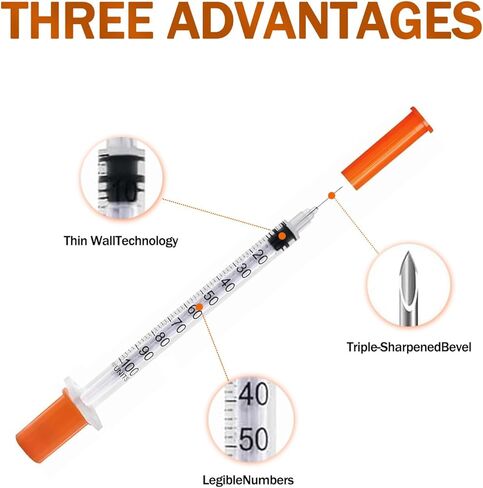 1ml 30G 5/16inch (8mm) with Cap Individually Sealed Packaging 50Pack in Kuwait