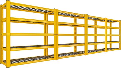 REIBII 3010LBS رفوف المرآب 72 بوصة ارتفاع رفوف المرآب رفوف معدنية صناعية شديدة التحمل 5 أرفف قابلة للتعديل للتخزين في مخزن المطبخ والمستودعات في الطابق السفلي 72 بوصة ارتفاع × 35.5 بوصة عرض × 16 بوصة عمق، أسود in Kuwait
