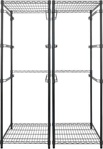 MonsterRAX 5-Tier Heavy Duty Garage Slide Rack for 27-Gallon Totes. Industrial metal organization, 250lb capacity, NSF Certified. (2-Pack) (Bins not included) (Black) in Kuwait