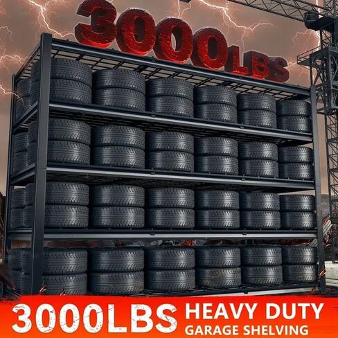 Garage Shelving, Heavy Duty Storage Shelves Metal Shelf Unit Adjustable Industrial Storage Racks for Shop,Warehouse,Basement (5T 84 * 55 * 24, 5) in Kuwait