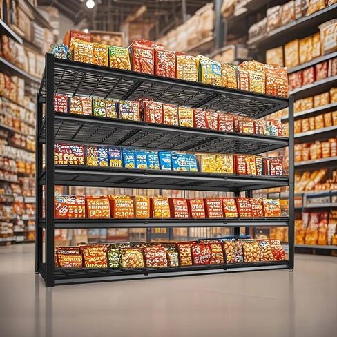 Garage Shelving, Heavy Duty Storage Shelves Metal Shelf Unit Adjustable Industrial Storage Racks for Shop,Warehouse,Basement (5T 84 * 55 * 24, 5) in Kuwait