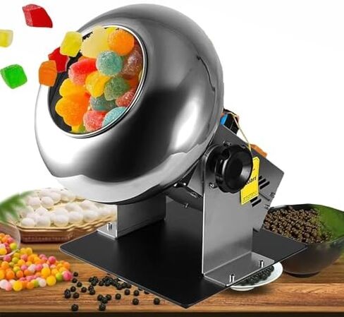 Small Commercial Sugar Coating Machine,Automatic Tablet Coating Machine,Electric Chocolate Polishing Machine with,Including Stand and Blower in Kuwait