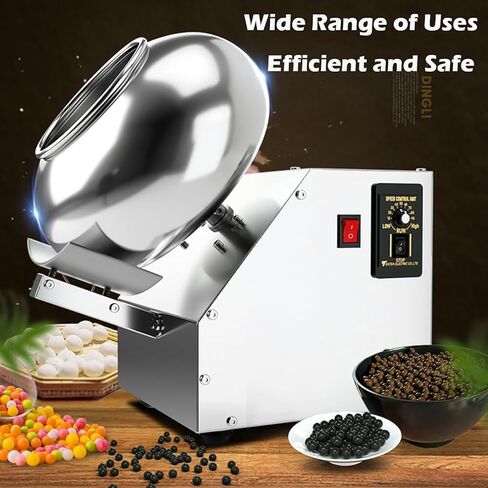 Small Chocolate Panning Machine Stainless Steel with Large Heat Dissipation Holes for Long Term Operation Commercial Sugar Coating Pan Tabletop in Kuwait