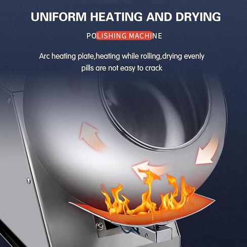 Small Chocolate Panning Machine Stainless Steel with Large Heat Dissipation Holes for Long Term Operation Commercial Sugar Coating Pan Tabletop in Kuwait