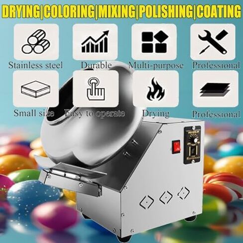 500W Chocolate Coating Machine,Electric Sugar Coating Machine,Candy Coater Machine,Sugar Ball Panning Machine for Food Industry in Kuwait