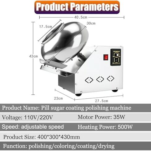 500W Chocolate Coating Machine,Electric Sugar Coating Machine,Candy Coater Machine,Sugar Ball Panning Machine for Food Industry in Kuwait